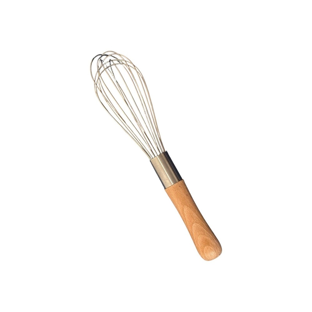 Stonewall Kitchen Stainless Steel Balloon Whisk, Wood Handle, Silver/Brown